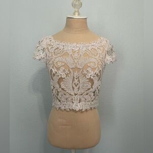 Tadashi Shoji for BHLDN Seville Bridal Topper in Ivory